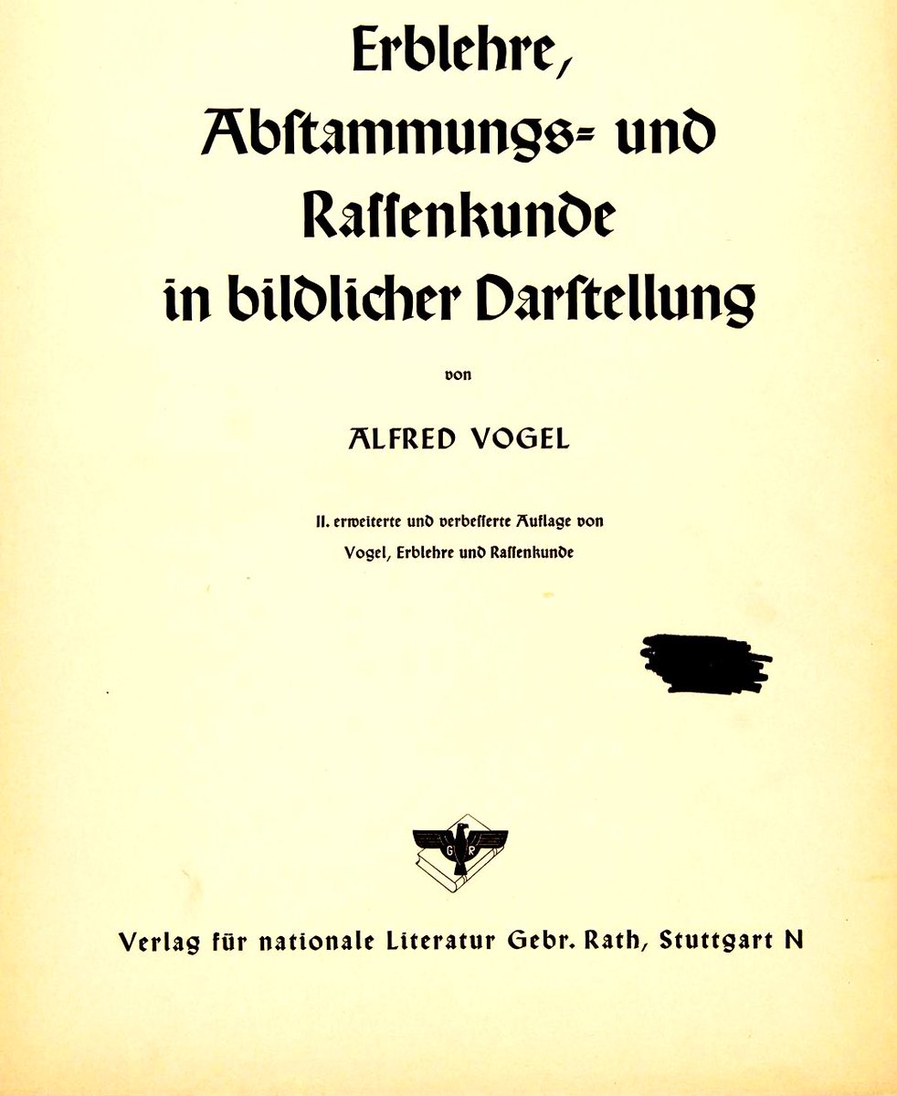 VanguardForm's tweet image. “Hereditary, Ancestry and Racial Studies in a Pictorial Representation” — Alfred Vogel (1939)
Let’s read this collection of National Socialist posters from Reich classrooms. 🧵