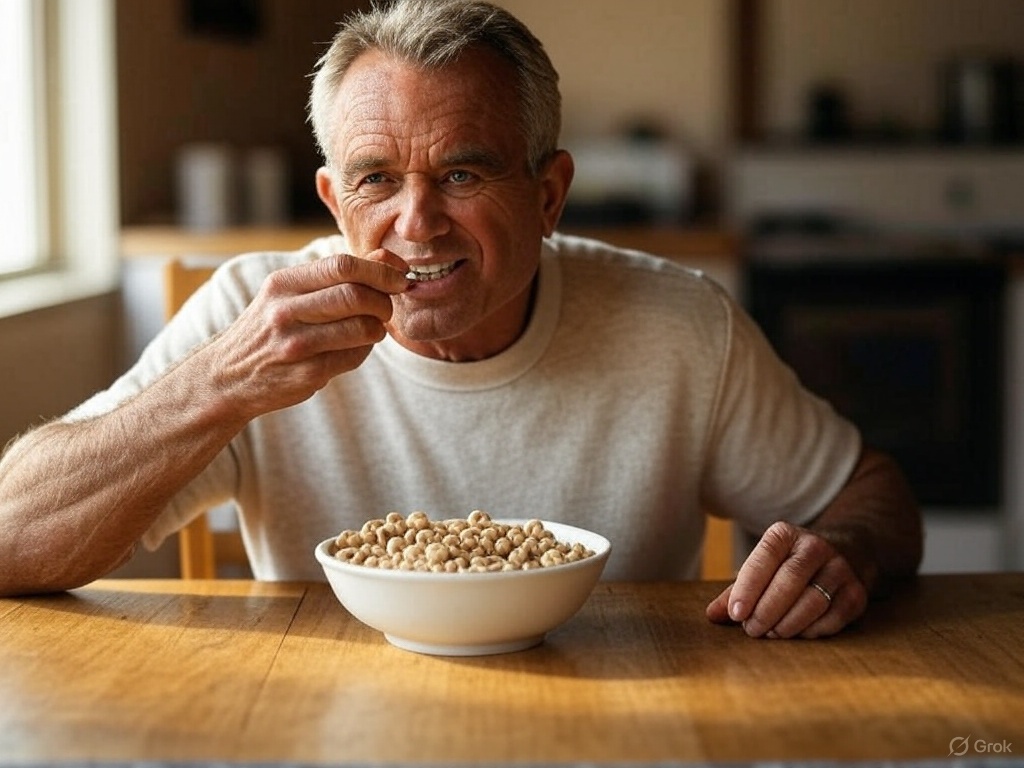 RenegadeRepub's tweet image. #RFK 
#fooddye 
#trump 
#maga 

After all the bans, RFK enjoyed himself a bowl of the new Fruit loops!