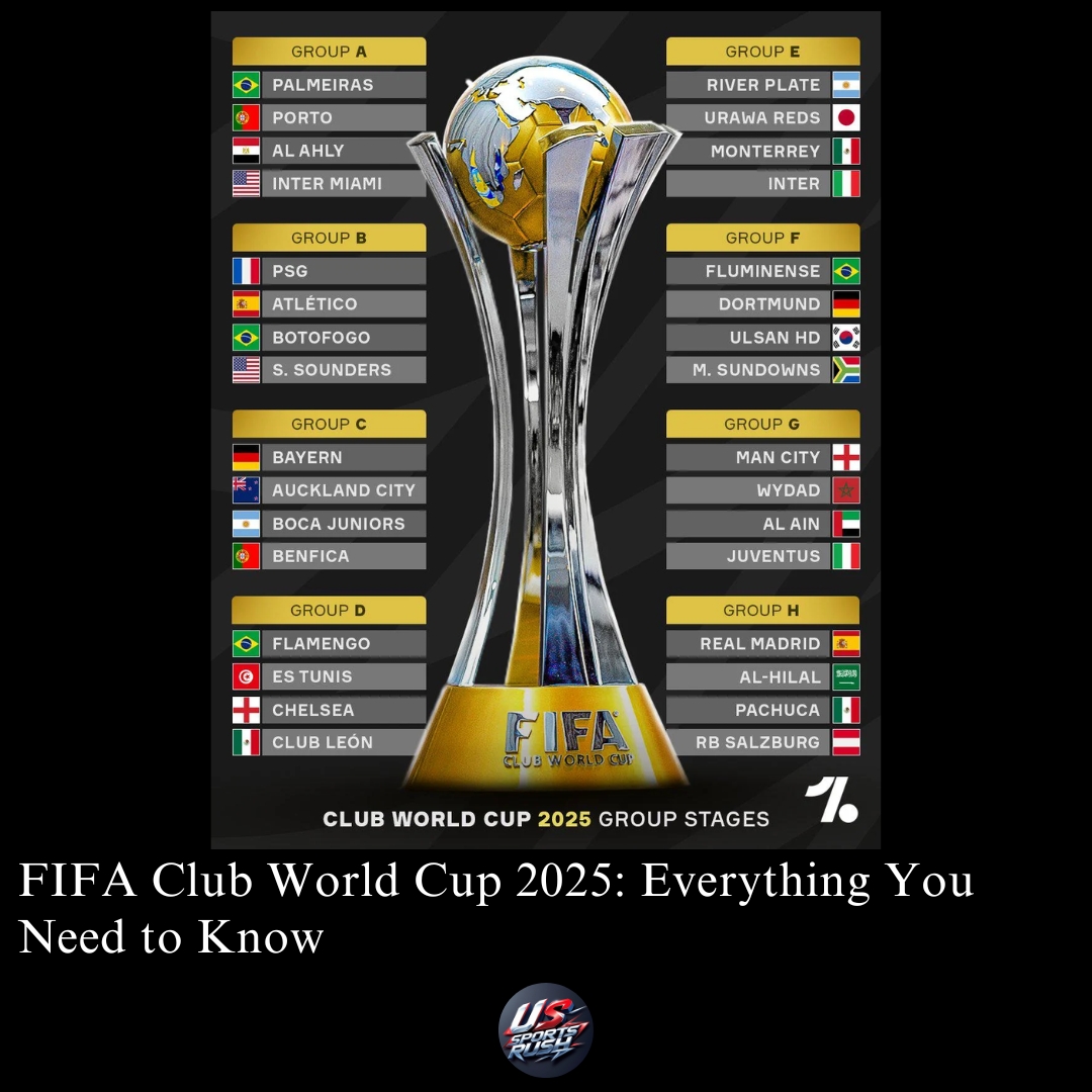 USSportsRush's tweet photo. The 2025 FIFA Club World Cup kicks off June 15 in the U.S.! 32 top clubs, including Messi's Inter Miami &amp; Mbappé's PSG, compete for a $125M prize.🏆⚽
👉 Link in bio to read more!
#FIFAClubWorldCup #Football #Soccer #Messi #Mbappé #JudeBellingham #ErlingHaaland #InterMiami #PSG https://t.co/OVGUrmFRnA