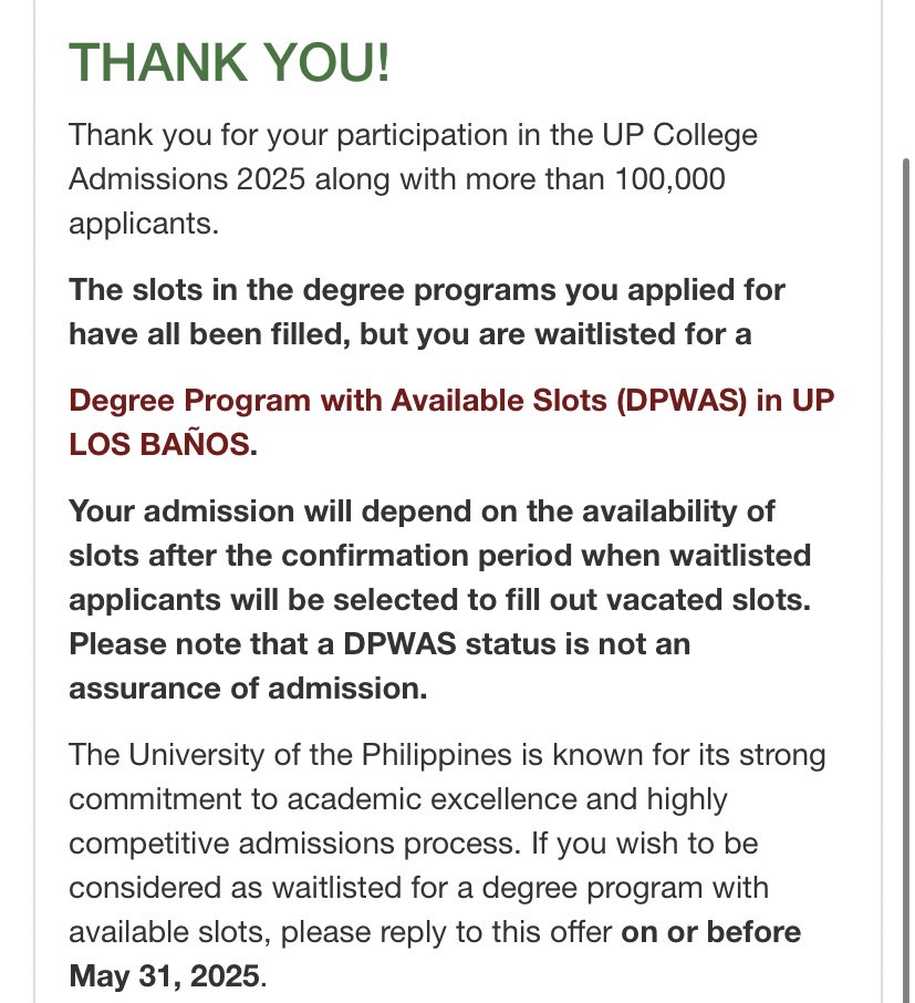 elyschive's tweet photo. dpwas status in UPLB 🥹🌻

may pag asa pa po ba ‘to? https://t.co/HvAbILpGzJ