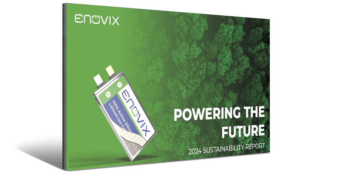 EnovixBatteries's tweet image. Our latest Sustainability Report highlights the progress we've made in 2024 on ESG priorities.
As we expand production and prepare to launch our first smartphone battery, sustainability remains core to how we build, operate and grow.
Read the report 👉🏼 ow.ly/LbIQ50VFX6y