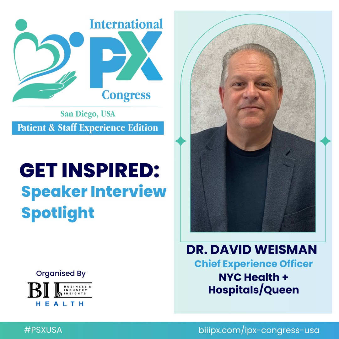 BII (@biiworld) on Twitter photo Get Inspired: Speaker Interview Spotlight with Chief Experience Officer at <a href="/NYCHealthSystem/">NYC Health + Hospitals</a> Queens, Dr. David Weisman is reimagining what it means to create #healthcare environments where both #patients and #staff thrive.
👉 Read it now: biiipx.com/interview/dr-d…
#PXCongress #USA Get Inspired: Speaker Interview Spotlight with Chief Experience Officer at <a href="/NYCHealthSystem/">NYC Health + Hospitals</a> Queens, Dr. David Weisman is reimagining what it means to create #healthcare environments where both #patients and #staff thrive.
👉 Read it now: biiipx.com/interview/dr-d…
#PXCongress #USA
