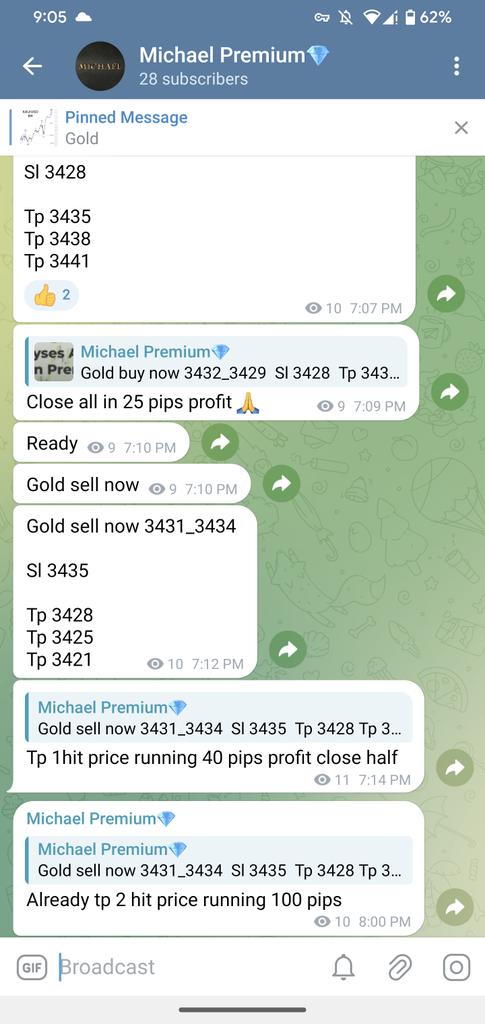 I provide Gold signals in my VIP Premium group. If you're interested in joining, send me a message for a yearly subscription only 70$ . Lifetime subscription is 150$💯🚀