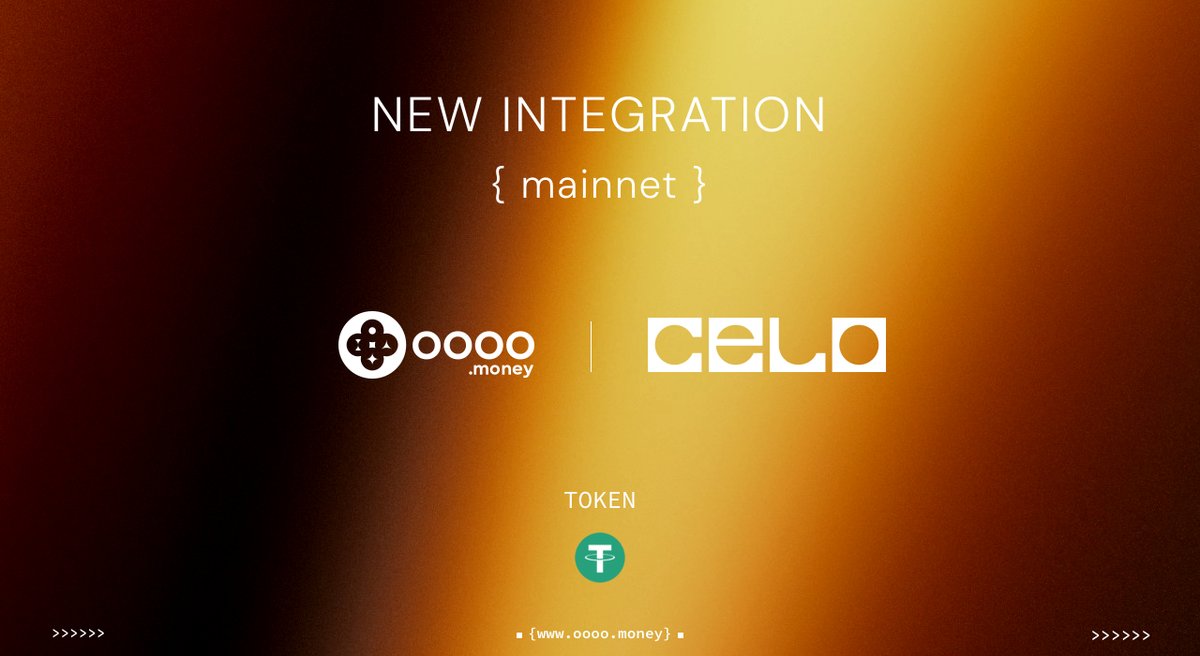 oooo (@oooo_money) on Twitter photo oooo has landed on <a href="/Celo/">Celo.eth/acc 🦇 🌳</a>! 🦇🌳
Celo is an Ethereum L2, scaling real-world solutions & leading a thriving new digital economy for all.
🏡You can now transfer $USDT with ease from any supported chain to #Celo.
🔗 Dive in now: bridge.oooo.money/?token=USDT&fr… oooo has landed on <a href="/Celo/">Celo.eth/acc 🦇 🌳</a>! 🦇🌳
Celo is an Ethereum L2, scaling real-world solutions & leading a thriving new digital economy for all.
🏡You can now transfer $USDT with ease from any supported chain to #Celo.
🔗 Dive in now: bridge.oooo.money/?token=USDT&fr…