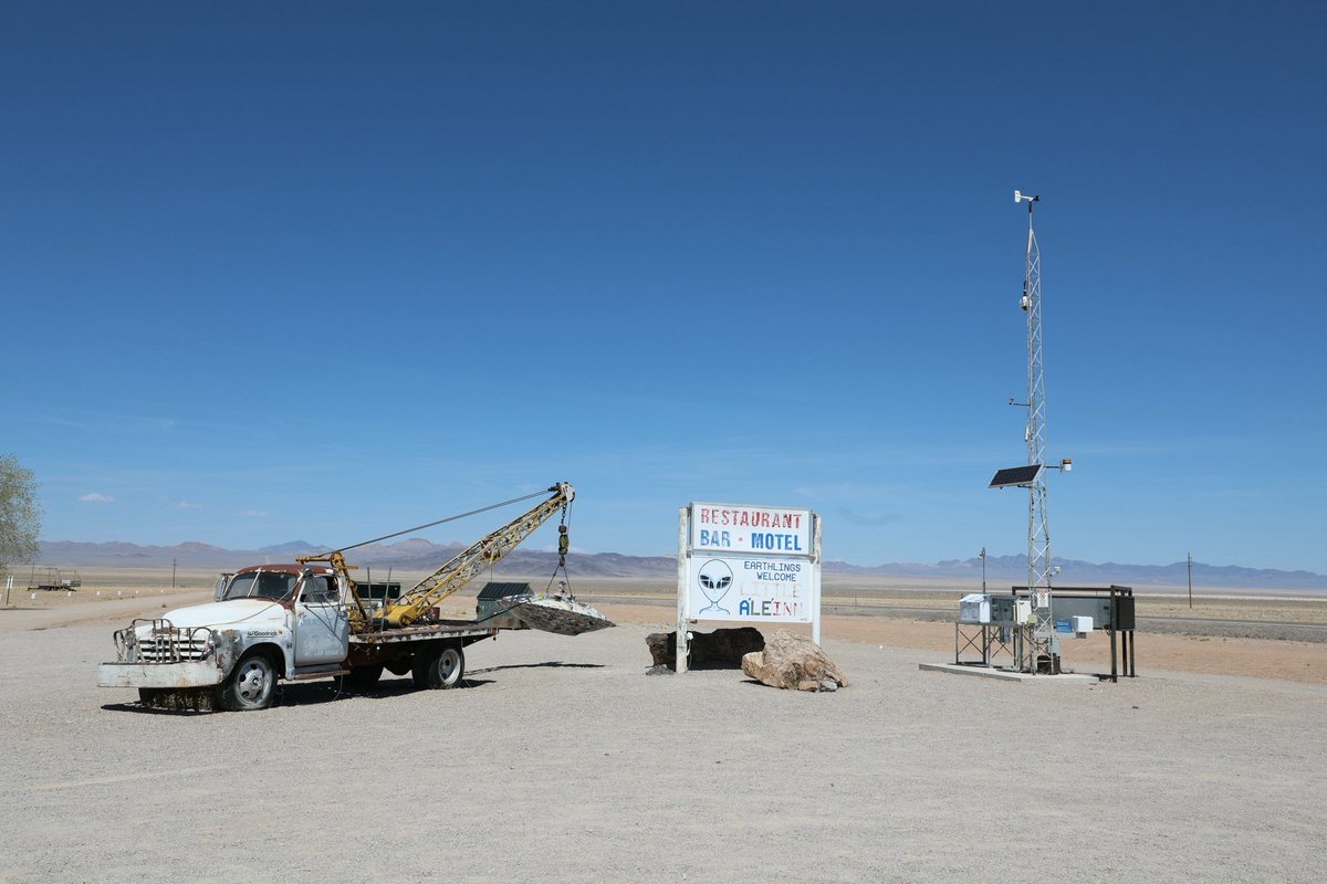 Vandaag ging onze route langs #Area51 af, erg bijzonder en uitgestrekt gebied met eindeloze wegen 😀🇺🇸👌 #USA #Nevada #NeverStopTravelling #maatwerkreizen