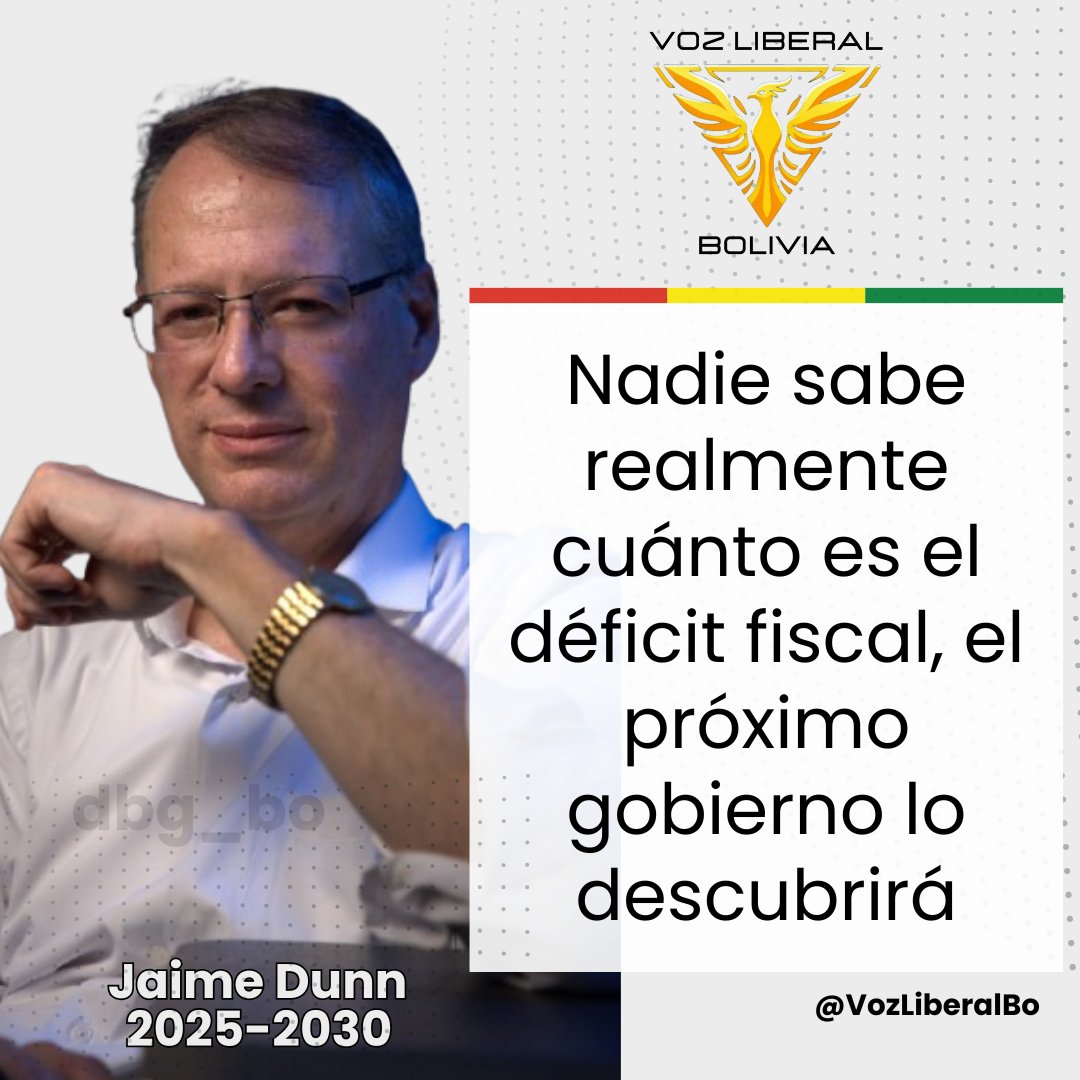 VozLiberalBo's tweet photo. #VozLiberal #VozLiberalBo
#LaVOZdelaLIBERTAD

"Ocultan datos del déficit fiscal"
@JaimeDunn_ candidato presidencial

#Dunnidad #JaimeDunn #Bolivia
#DunnPresidente #JaimeDunnPresidente https://t.co/czfgwvTHDA