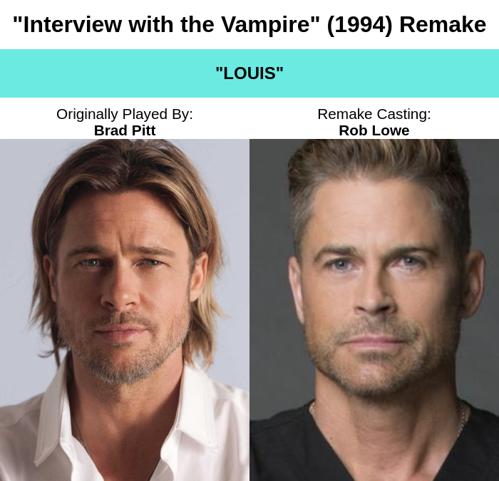 BreakingCasting's tweet image. #BreakingNews Intrepid Pictures has announced a 2028 remake of the horror/drama film "Interview with the Vampire" (1994) starring Brad Womack as "Lestat," Rob Lowe as "Louis," David Gyasi as "Armand," and Paul Reiser as "Malloy."

#movies #film