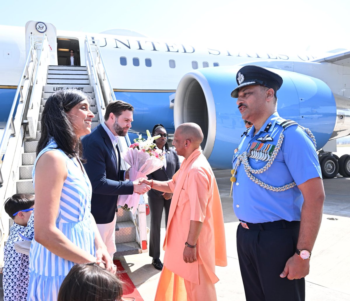 A warm welcome to Hon'ble US <a href="/VP/">Vice President JD Vance</a> Mr. <a href="/JDVance/">JD Vance</a>, and his family to Uttar Pradesh, the sacred heartland of India, renowned for its timeless devotion, vibrant culture, and spiritual legacy.