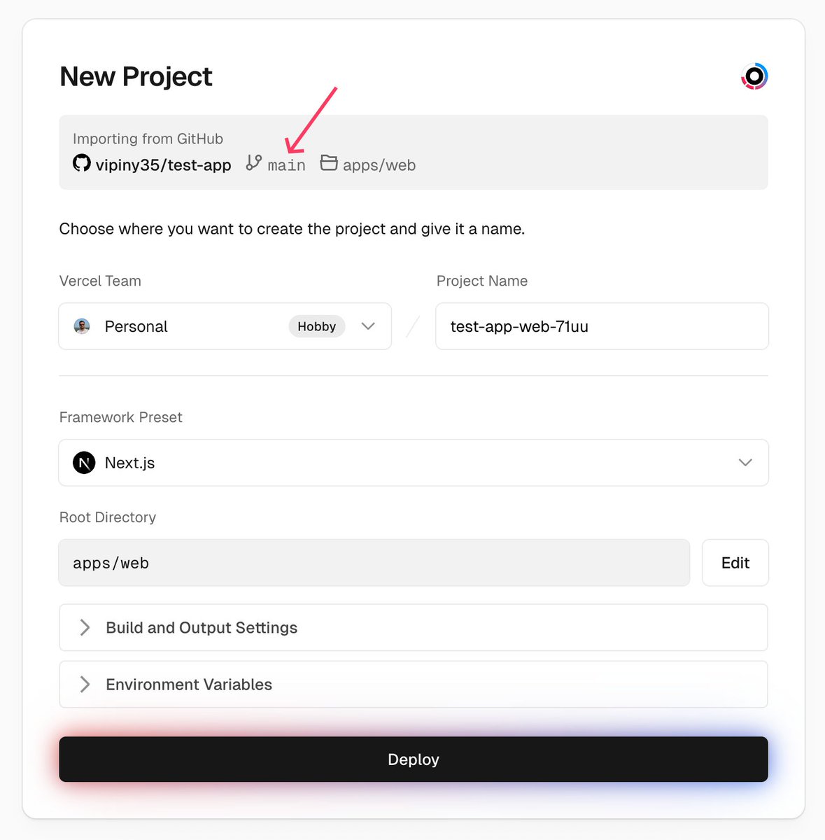 vip_iny's tweet photo. @vercel, how do you deploy a new project that's on a branch other than the main (default) branch?

@vercel_support https://t.co/1J2CFKmpw2