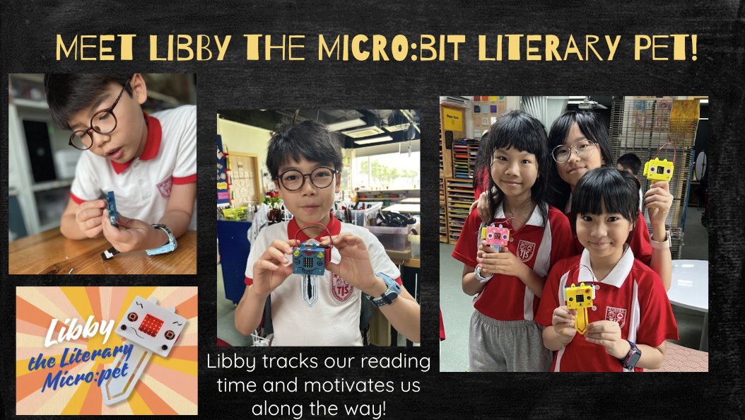 To celebrate Book Week at <a href="/TISMacao/">TIS Macao</a> , Grade 4 Students coded Micro:Bits to become their reading buddies! Libby the Literary Pet tracks students' reading time and motivates them along the way! <a href="/microbit_edu/">Micro:bit Educational Foundation</a> <a href="/tinkercad/">Tinkercad</a> 

Instructions from: tinkercad.com/projects/Libby…