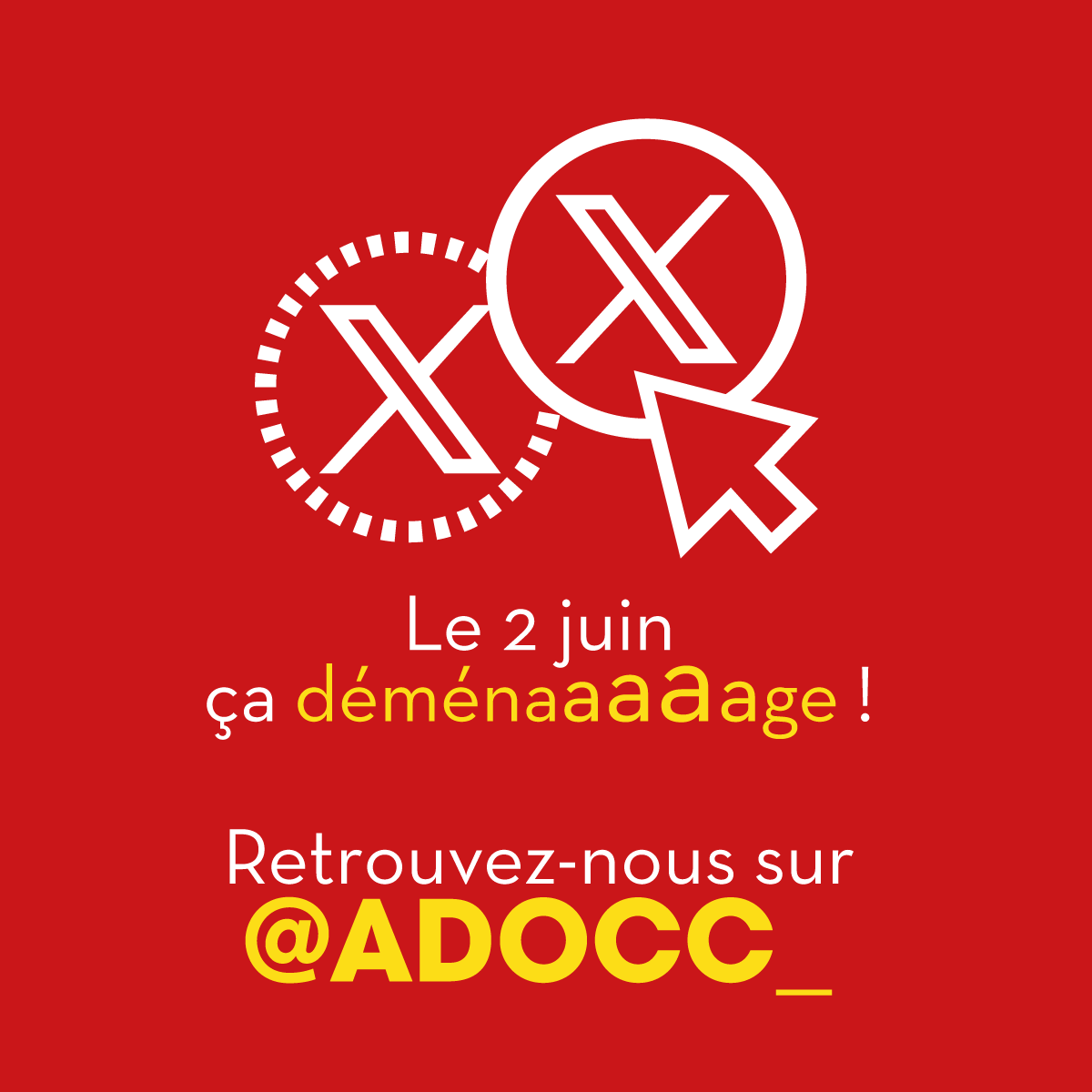 ⚠️La date est arrêtée 
Le compte <a href="/ADOCC_Garonne/">AD'OCC Bassin Garonne</a> migrera sur le compte
<a href="/ADOCC_/">AD'OCC</a> le 02 juin  
➡️N'oubliez pas de vous y abonner pour continuer à suivre vos actus sur le bassin de la #Garonne