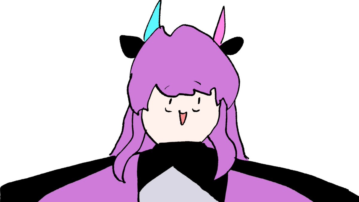 「こんぬ～～～～～～～ 本日22時からは桜月モコちゃんとコラボです #おはようVt」|春野ほたる🐮🌸チャンネル登録者1万人行くまで絵描き続ける奴配信中のイラスト