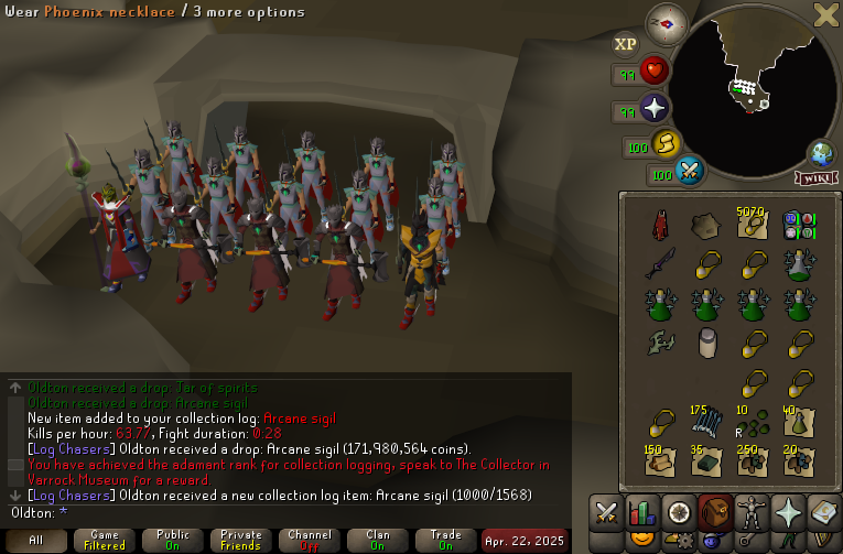 1,000 Collection Logs. Join Petcord for Corp boosts!