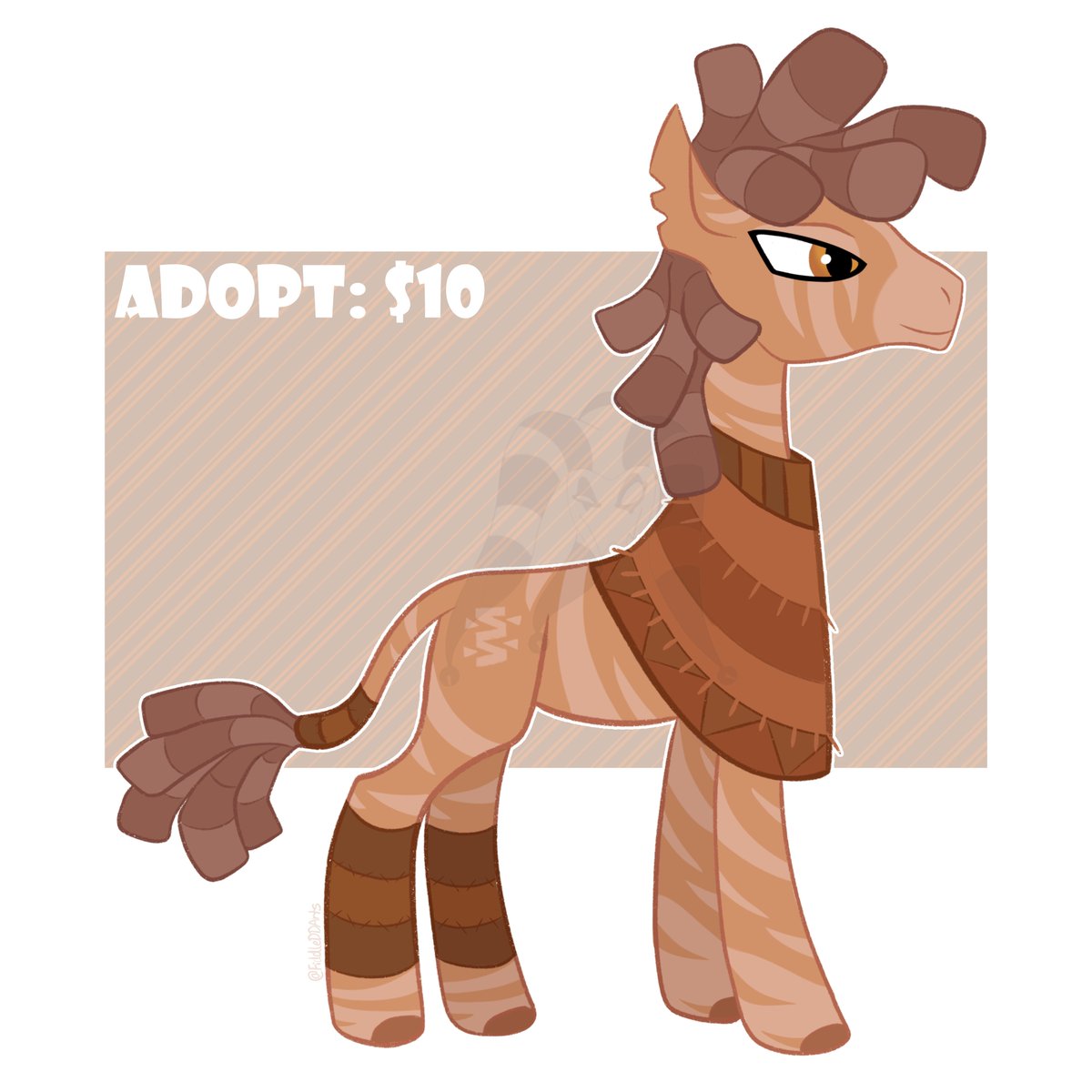 FiddleDDArts's tweet photo. Zebra Adopt $10 [OPEN] (MLP)

#adopt #adoptable #adoptables #adopts #mlp #mylittlepony #pony #ponyadopt #adoptablesopen #mylittleponyfriendshipismagic #ponyadoptables #mlpadoptable #mlpadopt #mlpadoptables #adoptsopen #mlpadopts #ponyoccharacter #mlpadoptsopen #mlpadoptablesopen https://t.co/M6LCMjyEpV