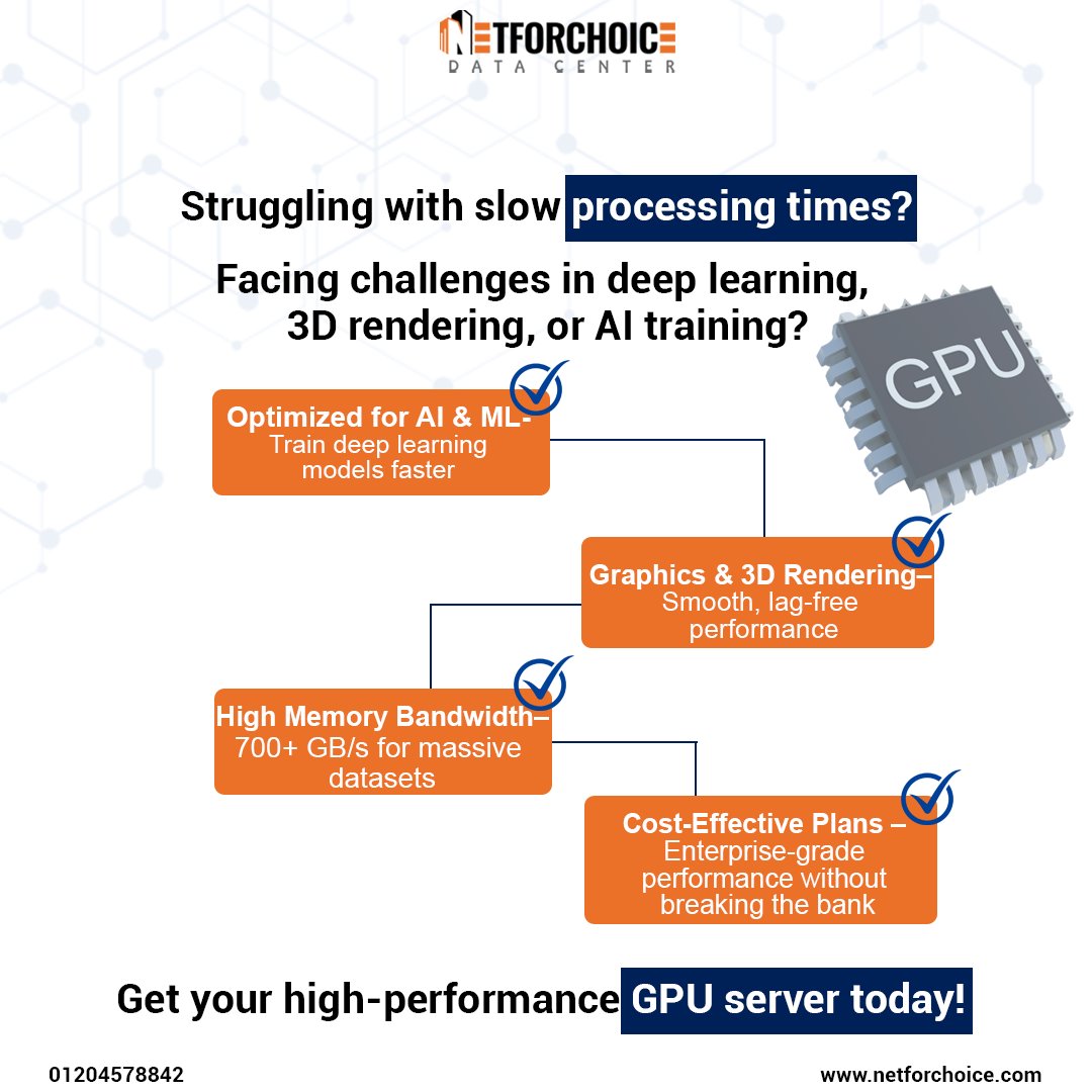 netforchoice_'s tweet image. Still stuck with slow processing times?
It’s time to switch to NetForChoice GPU Servers – built for speed, scale, and AI success.

💬 Reach out today!
📞 Contact us now: 01204578842
🌐 Visit: netforchoice.com

#netforchoice #gpuserver #GPUPerformance  #AIML