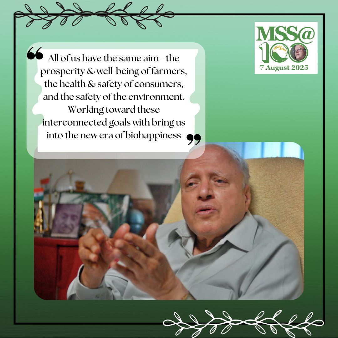 #WellnessWednesday #MSS100

From 'Biofear' to 'Biohappiness' -where #biodiversity becomes a source of hope, prosperity, &amp; sustainability for all. This was always the MSS Mantra- not just for #India, but for global well-being

#SustainabilityMatters #OneHealth #OurPowerOurPlanet🌏