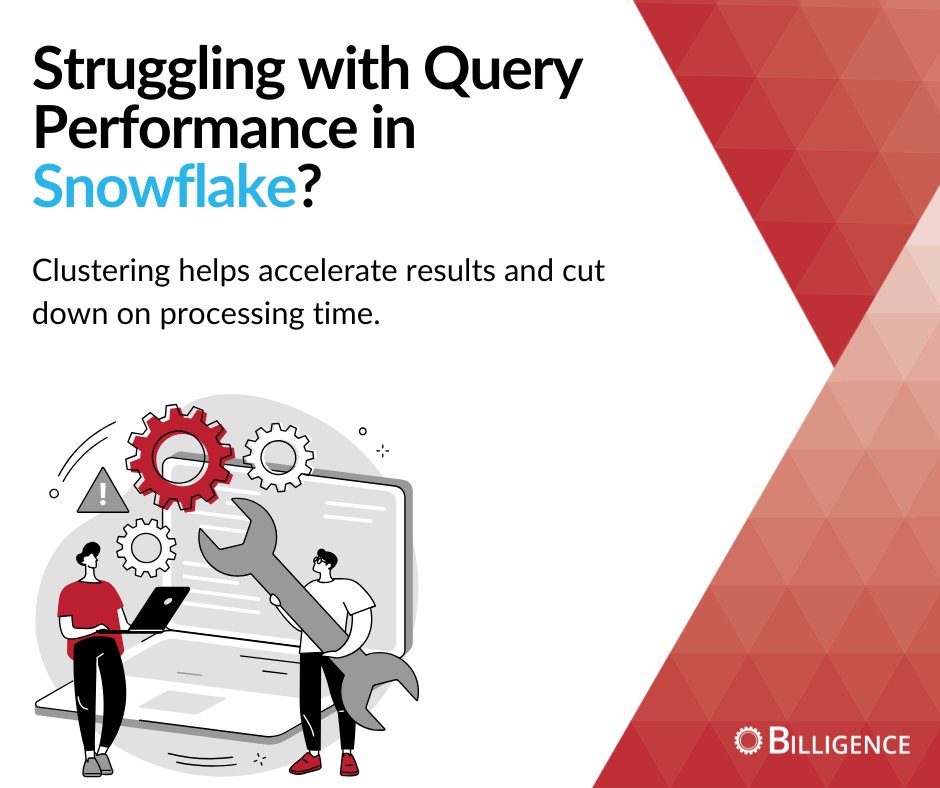 billigence's tweet image. Slow queries in Snowflake?

Clustering can speed up performance and reduce compute costs, especially on large datasets.

Learn how to make your data work faster:
👉 hubs.la/Q03jryWR0

#DataEngineering #QueryPerformance #Snowflake #Clustering
