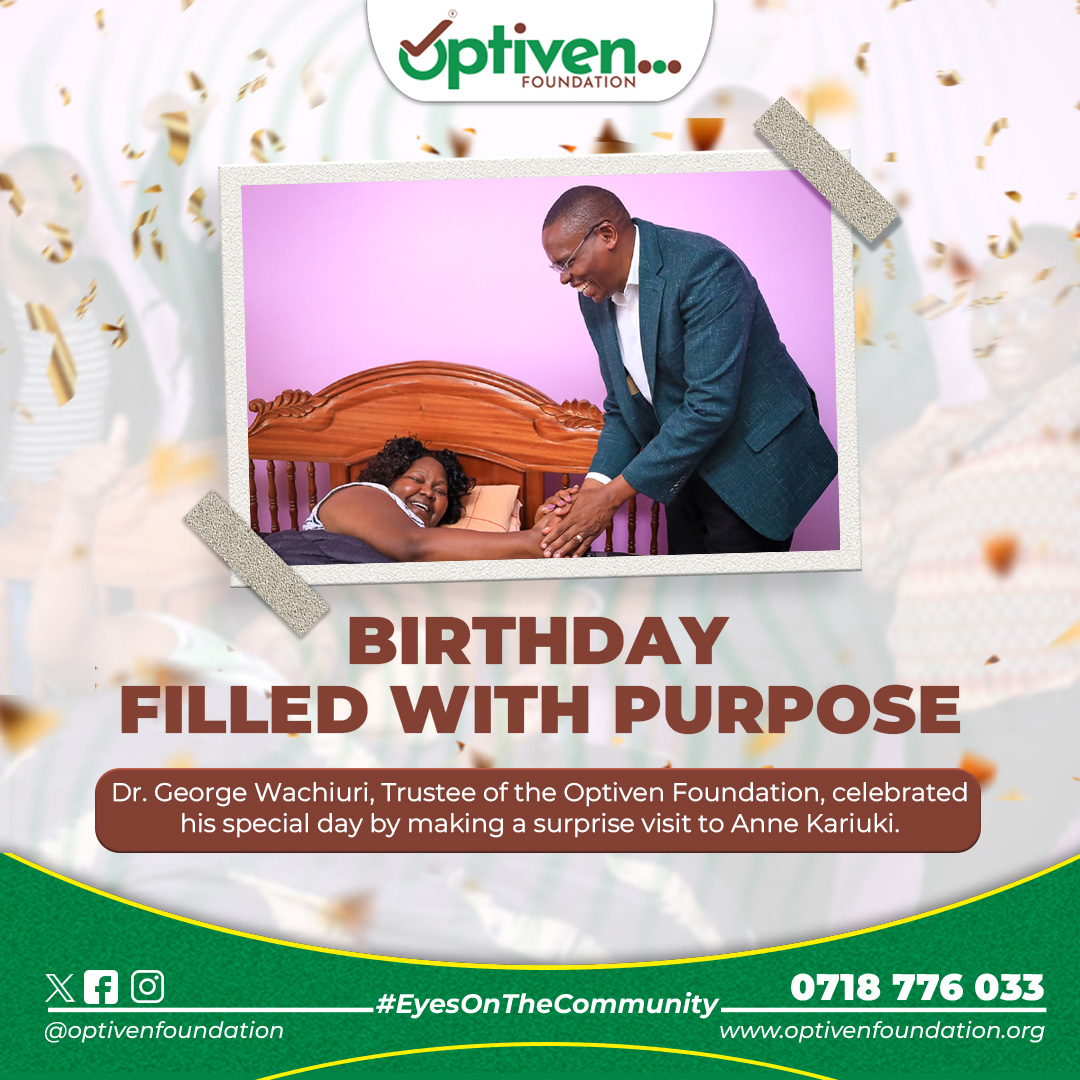 OptivenFoundatn's tweet photo. 𝐀 𝐁𝐢𝐫𝐭𝐡𝐝𝐚𝐲 𝐰𝐢𝐭𝐡 𝐚 𝐃𝐢𝐟𝐟𝐞𝐫𝐞𝐧𝐜𝐞!

When Dr. Wachiuri decided to mark his special day, he chose impact by surprising Anne Kariuki, a friend to the foundation, with love, support, and inspiration. 🌱💚

#EyesOnTheCommunity #OptivenFoundation https://t.co/lJd4KYHh9q