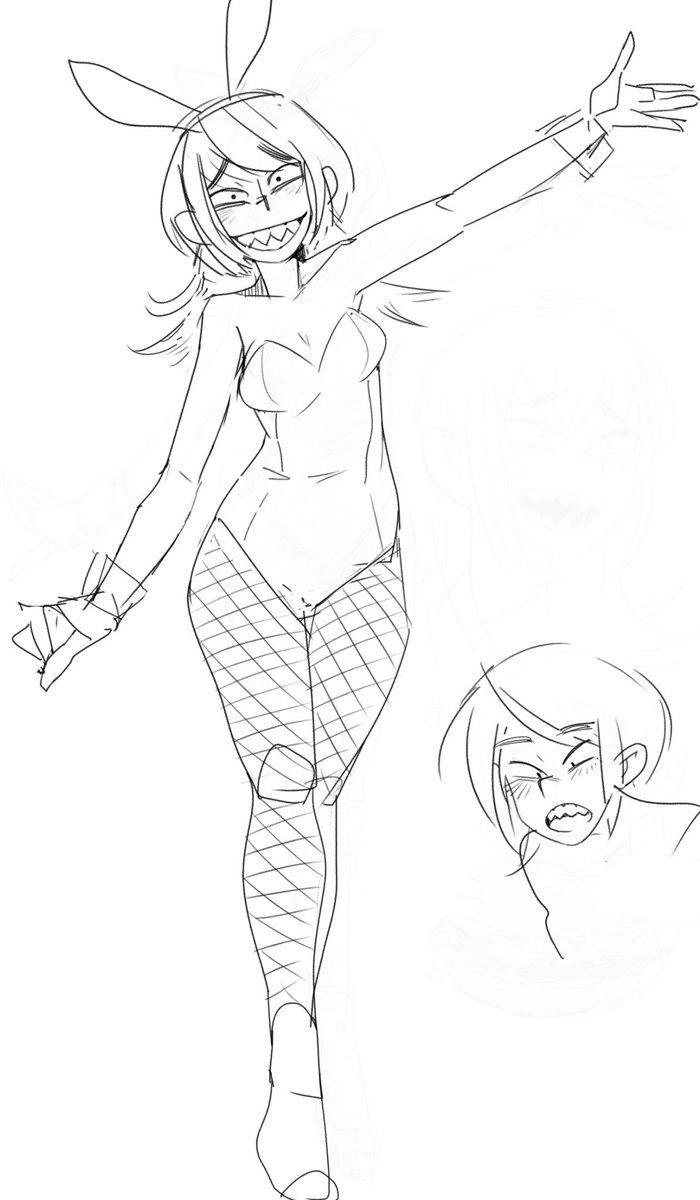 前に描いたラフ
2023年にも描いていたので賑やかしに並べてみたんですが
体の感じは真ん中の2023年のが良さげですかね…? 