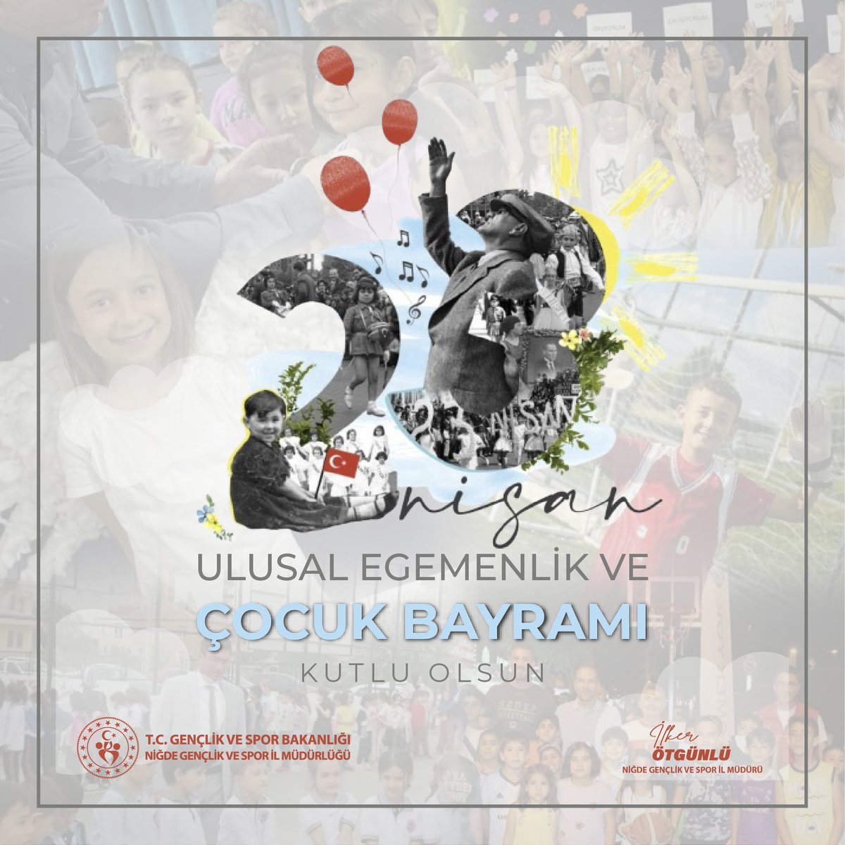 Türkiye Büyük Millet Meclisi’nin açılışının 105. yıl dönümünü ve Gazi Mustafa Kemal Atatürk’ün dünya çocuklarına armağan ettiği 23 Nisan Ulusal Egemenlik ve Çocuk Bayramı’nı büyük bir gurur ve coşku ile kutluyoruz.

#NiğdeGSİM #23nisanulusalegemenlikveçocukbayramıkutluolsun