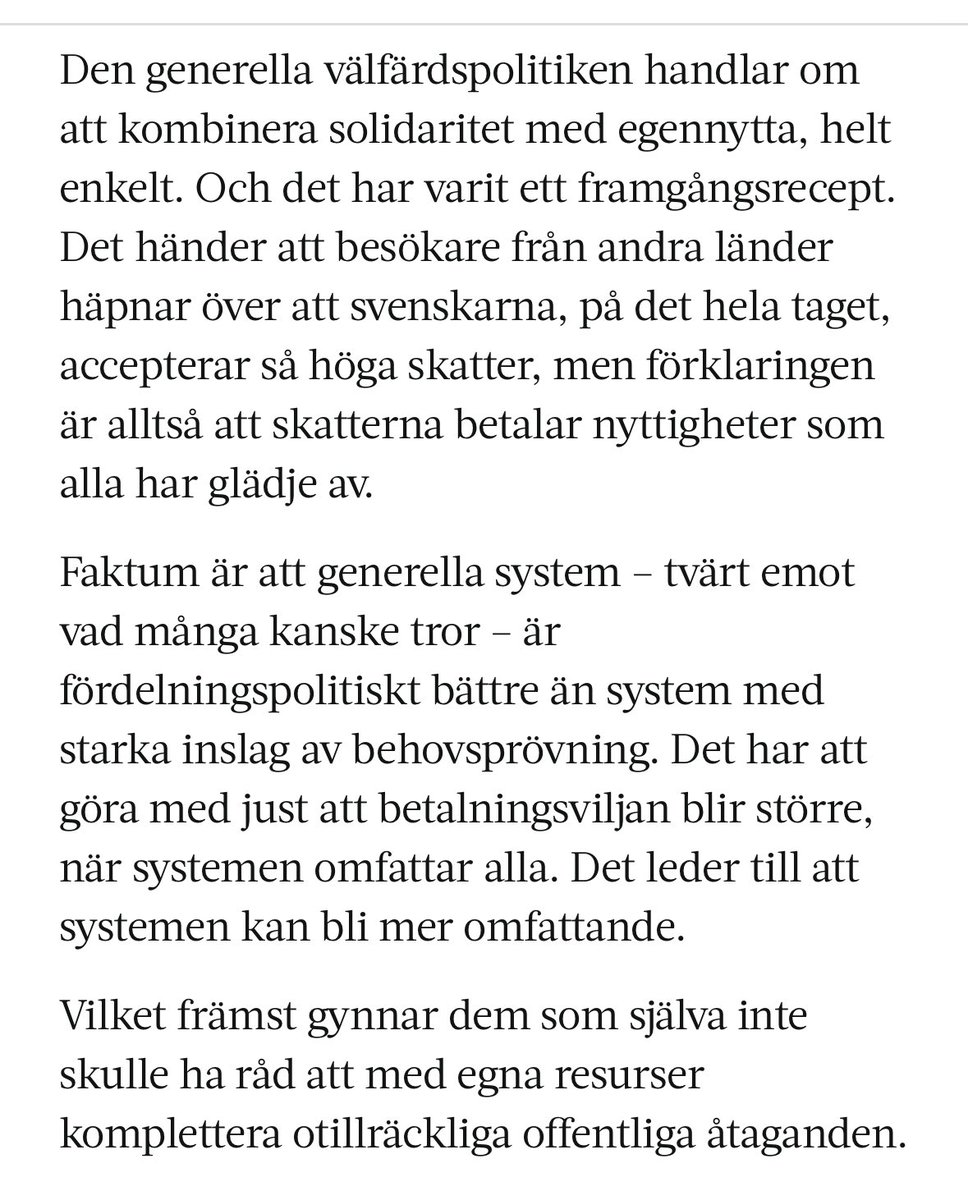 Då och då dyker frågan om varför miljonärer ska ha barnbidrag upp. De har väl råd att betala själva för sina barn? I denna artikel från 2017 förklarar Anne-Marie Lindgren poängen med generell välfärdspolitik. Tål att upprepas…
Folkbildning!👇🏼
aip.nu/anne-marie-lin…
