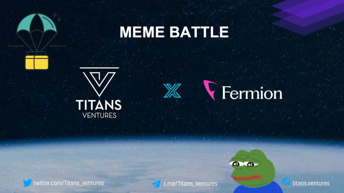 Titans Ventures (@titans_ventures) on Twitter photo 🪂🪂 Chiến dịch Meme Battle - Phần thưởng lên đến 500 token $BOSON
📝Cách thức tham gia:
➡Người dùng tạo các meme liên quan đến Fermion Protocol, đăng trên X với hashtag #FermionProtocol <a href="/FermionProtocol/">Fermion Protocol</a>
➡Chia sẻ trong nhóm Telegram Vietnam với hashtag 🪂🪂 Chiến dịch Meme Battle - Phần thưởng lên đến 500 token $BOSON
📝Cách thức tham gia:
➡Người dùng tạo các meme liên quan đến Fermion Protocol, đăng trên X với hashtag #FermionProtocol <a href="/FermionProtocol/">Fermion Protocol</a>
➡Chia sẻ trong nhóm Telegram Vietnam với hashtag