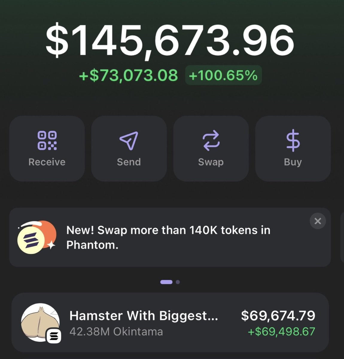 sol__trader01's tweet image. #Okintama is printing massively on my alpha telegram group 💥💰🏆🚀 fams are celebrating as usual 💰💥🚀
If you’re in my tg group your copy trade would have been on same profit as I am.
Ca:
88KKUzT9B5sHRopVgRNn3VEfKh7g4ykLXqqjPT7Hpump