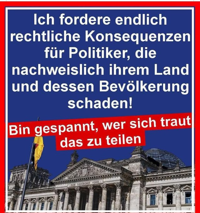 Es wird höchste Zeit Politiker Haftung einzuführen! CDU/CSU, SPD, Grüne, Linke zerstören mit ihre Politik Deutschland!