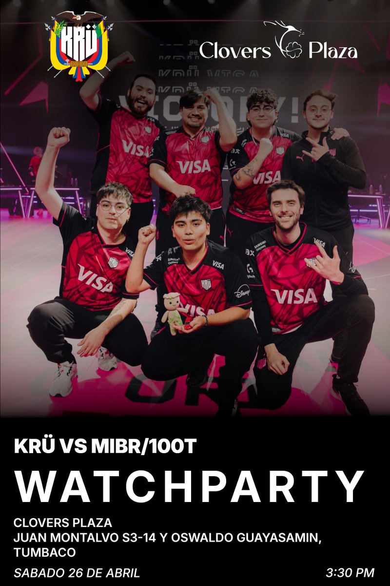 Porque si hay en Argentina y en Chile, por qué no en Ecuador?

KRÜ Ecuador y Clovers Plaza, juntos de nuevo para traerte tremenda WP y ver con tus amigos tremenda serie!!

Anótense con el formulario abajo para una sorpresita + info adicional 👇👇👇👇👇👇