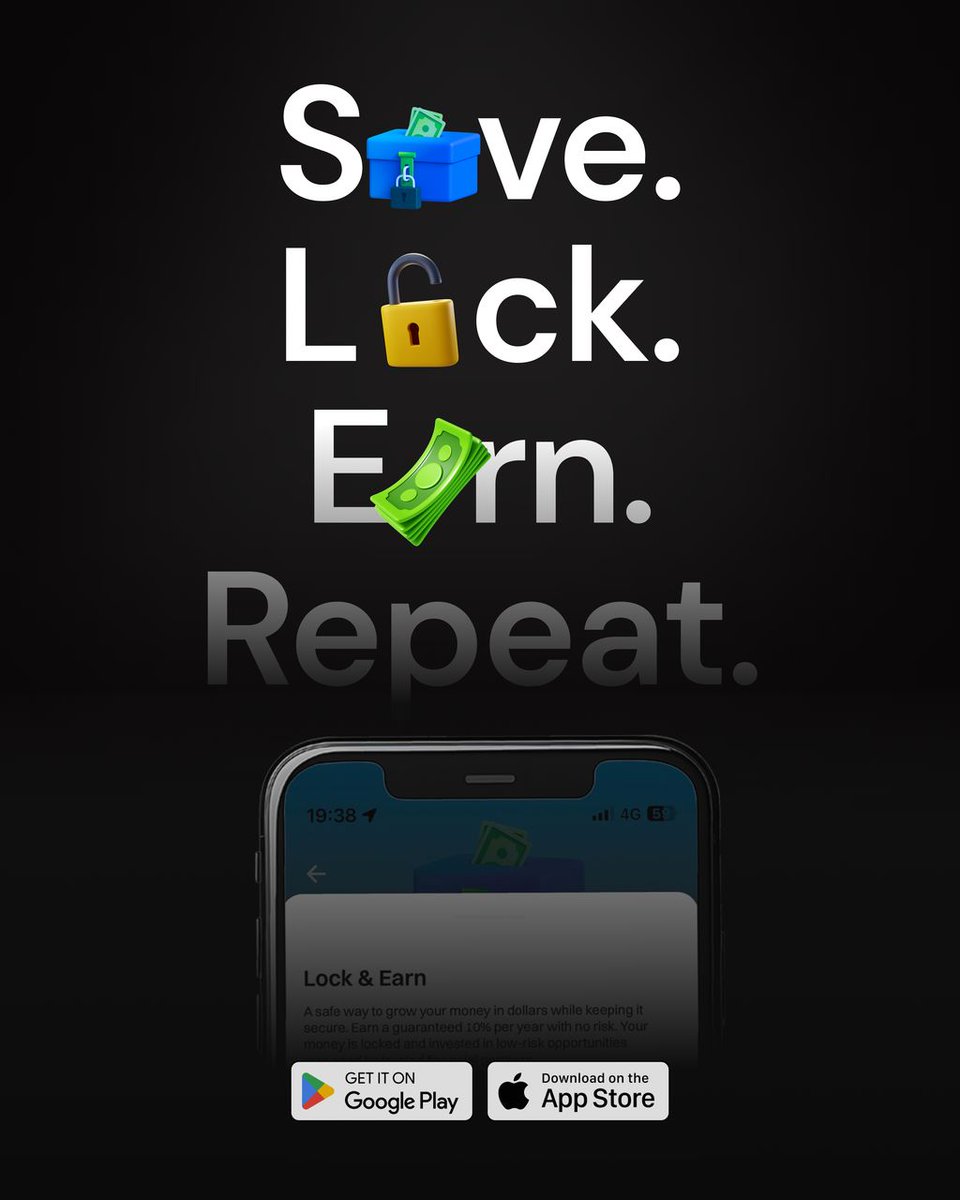 FractnAI's tweet photo. Save smarter with Lock &amp; Earn! Lock your savings for 3, 6, or 12 months and earn 10–12% interest—guaranteed. Capital safe, returns secured. Need to break it early? Just a 5% fee keeps you disciplined. Start growing your money today! Install the Fractn app to get started! https://t.co/DNvIWvomqO