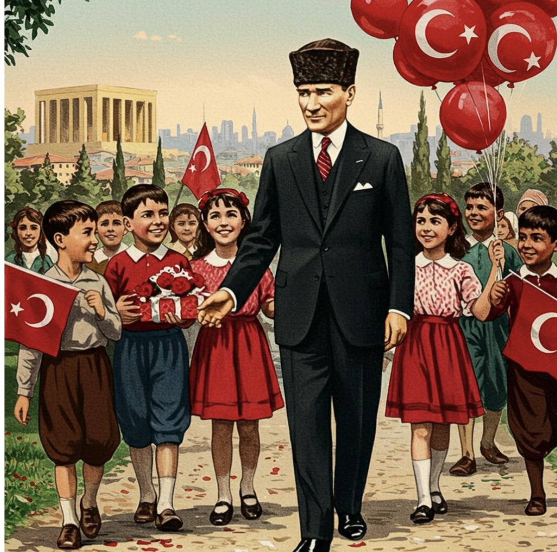 Dünyada bir ilki gerçekleştiren bu vizyon karşısında hem gururlanıyor hem de minnet duyuyorum. 100 yıl önce çocuklara bayram hediye eden bir liderin izinden yürümek bizlere düşen en büyük sorumluluk. Teşekkürler Atatürk… #23Nisan #23NisanKutluOlsun