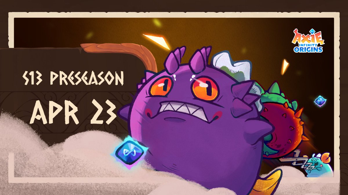 Axie Infinity (@axieinfinity) on Twitter photo Origins S13 Preseason is LIVE!
Hone your skills before the regular season kicks off ⚔️
🏆 Congrats to <a href="/hs_enrico/">Enrico.ron</a> for the S12 Elite 8 victory
🧠 Era-based testing is LIVE for 3 weeks
✅ New balancing updates and bot bans
Play Origins 👇
🔗 : hub.skymavis.com/games/origins
Full Origins S13 Preseason is LIVE!
Hone your skills before the regular season kicks off ⚔️
🏆 Congrats to <a href="/hs_enrico/">Enrico.ron</a> for the S12 Elite 8 victory
🧠 Era-based testing is LIVE for 3 weeks
✅ New balancing updates and bot bans
Play Origins 👇
🔗 : hub.skymavis.com/games/origins
Full