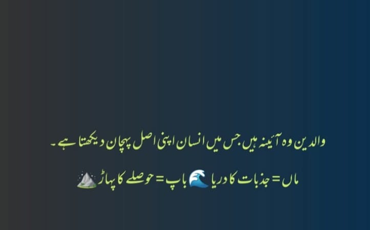वालीदैन वह आईना हैं जिसमें इंसान अपनी असल पहचान देखता है मां जज्बात का दरिया बाप हौसले का पहाड़