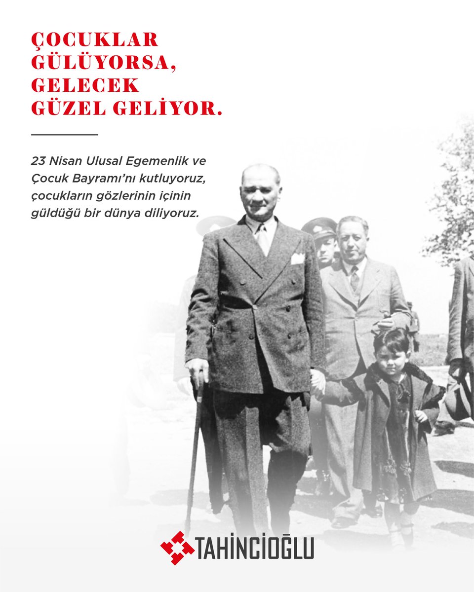 23 Nisan Ulusal Egemenlik ve Çocuk Bayramı'nı kutluyoruz, çocukların gözlerinin içinin güldüğü bir dünya diliyoruz. 🇹🇷