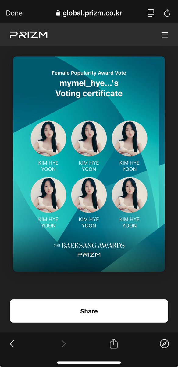 Don't forget to vote for our #KimHyeYoon! Fighting!!!