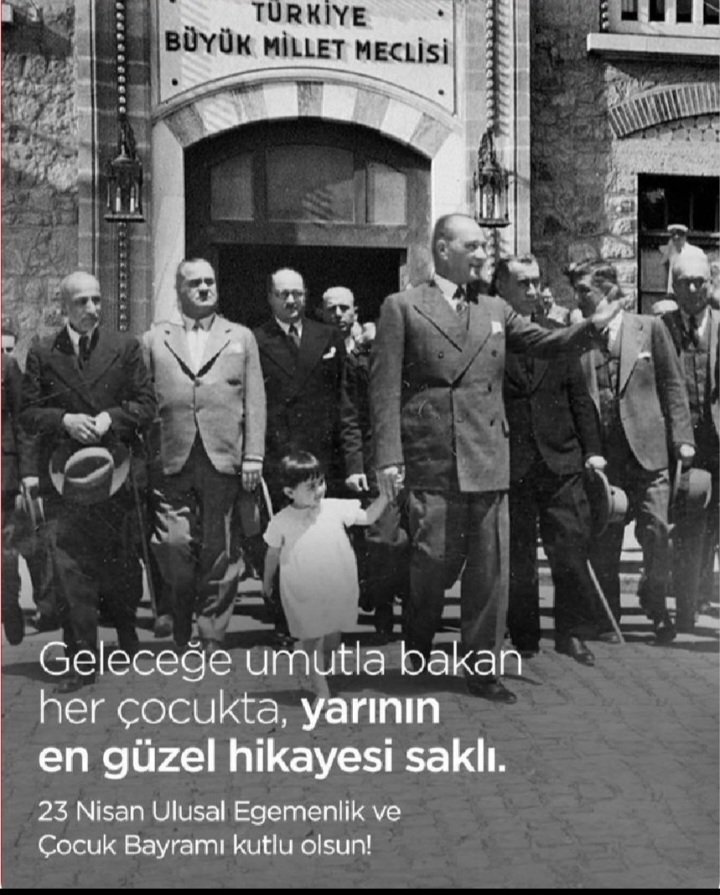 BursatarM's tweet image. Egemenliğin kayıtsız şartsız millete ait olduğunu tüm dünyaya ilan ettiğimiz bu özel günü, geleceğimizin teminatı çocuklarımıza armağan eden Gazi Mustafa Kemal Atatürk’e minnetle…
23 Nisan Ulusal Egemenlik ve Çocuk Bayramı kutlu olsun!
