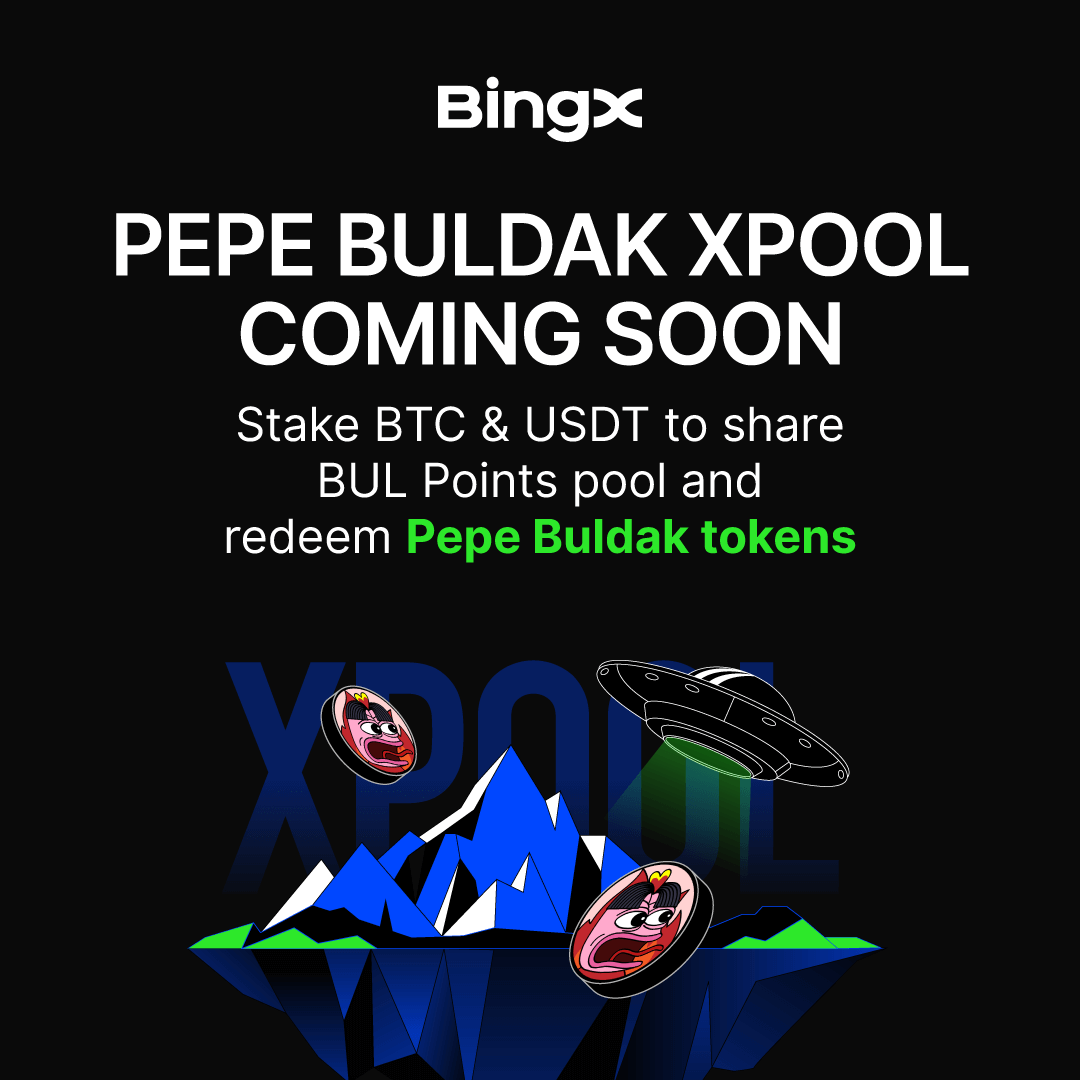 BingXOfficial's tweet photo. Turn up the heat, turn on the yield🔥

Stake BTC or USDT to claim your share of 1,600,000,000 spicy BUL Points—only till Apr 30.

New to BingX? Stake &amp; get a 100 USDT Bonus Voucher. @pepebuldak

Join now: https://t.co/pMULJLlTZ1
Learn more: https://t.co/PJZfippoqU https://t.co/LtxSXGKevd