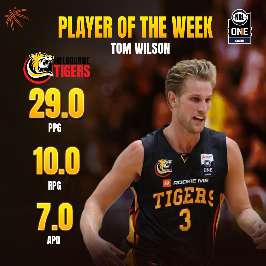 AusBballnews's tweet image. Tom Wilson is your NBL1 South Men's Player of the Week! 👟🔥

Fresh off signing with Melbourne United, he lit it up for the Melbourne Tigers in a dominant showing. 💪

#tomwilson #nbl1south #melbournetigers #melbourneunited #playeroftheweek #nbl1