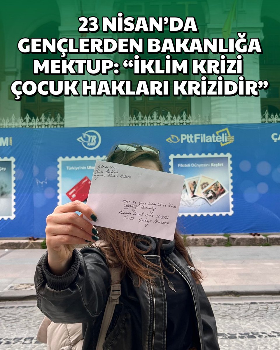 “Biz bu mücadeleye çocukluğumuzu verdik” diyen genç iklim aktivistleri, 23 Nisan Ulusal Egemenlik ve Çocuk Bayramı sebebiyle Çevre, Şehircilik ve İklim Değişikliği Bakanlığı’na açık mektup yazarak görüşme talep etti.

İklim Öncüleri ve Değişim Elçileri Ankara ekipleri,