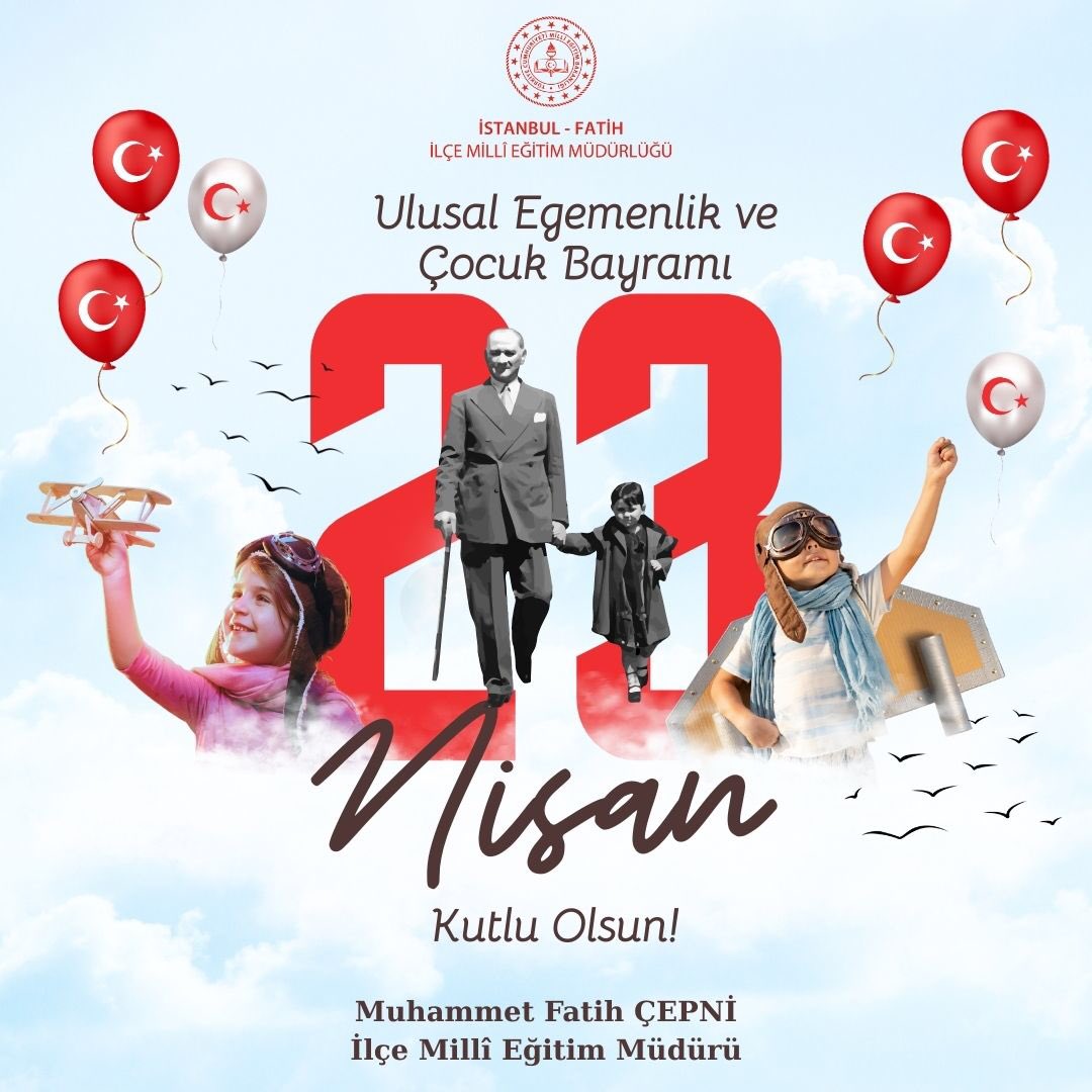 FatihilceMEM's tweet photo. 🇹🇷Millî iradenin ve bağımsızlığımızın simgesi olan TBMM'nin 105. kuruluş yıl dönümünde, Gazi Mustafa Kemal Atatürk'ün ülkemiz ve dünya çocuklarına armağan ettiği 23 Nisan Ulusal Egemenlik ve Çocuk Bayramı kutlu olsun.

#23NisanKutluOlsun 
 @Yusuf__Tekin @MucahitYentur @cepni6144 https://t.co/E0cwxdq9s6