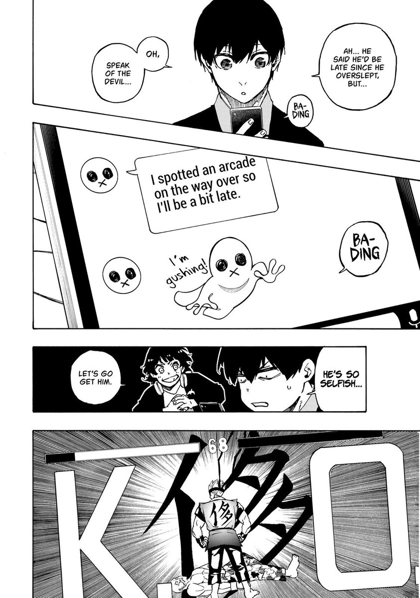 carute1's tweet photo. isagi literally has nagis phone number and even reo was asking about nagi through isagi lmfao the mischaracterization they have to isagi and nagi are crazy. ship or not ship you cant deny they have good friendship https://t.co/RHgcpdk9Fq