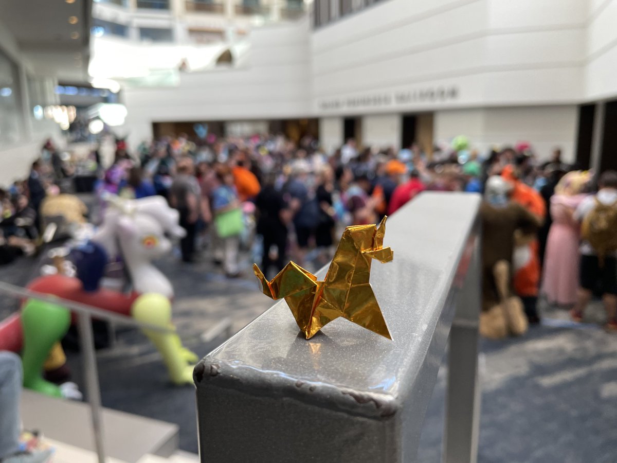 PonyFreelancer's tweet photo. Folded enough origami to have at least one unicorn for each attendee, staff, and guest at the last @BABSCon. 

It's an honor to host another successful panel and lead hospitality for one final year. Gonna miss this place.♥️ #BABSCon2025 https://t.co/lXwWAawWEI