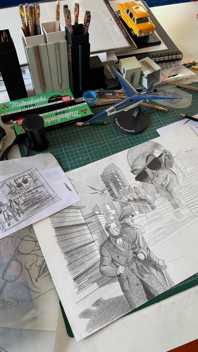 Dans l’atelier de <a href="/LaurentDurieux4/">Laurent Durieux</a> …
La Double Expisition, collection Le Nouveau Chapitre !
Un Blake et Mortimer de James et Sonja Huth avec Laurent Durieux à l’illustration !
Pour 🎄…
#blakeetmortimer