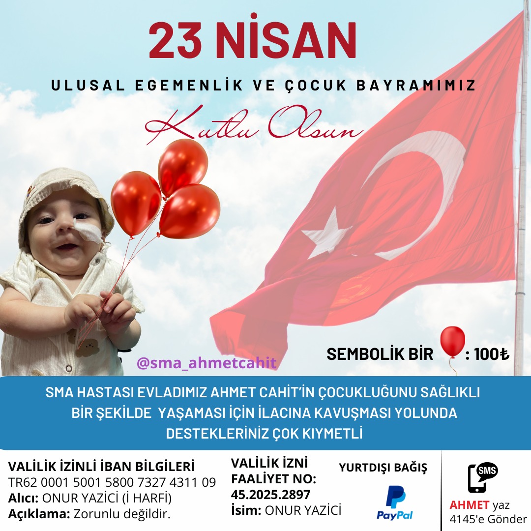 sma_ahmetcahit's tweet photo. 23 Nisan Ulusal Egemenlik ve Çocuk Bayramımız kutlu olsun 🇹🇷

Biz çocuklara hediye edilmiş bu kutlu günde bana da bir balon almak ister misiniz?

#Hakkari #BatuhanKaracakaya #mügeanlı #mertvidinliboykot https://t.co/9KZm2z0uS3