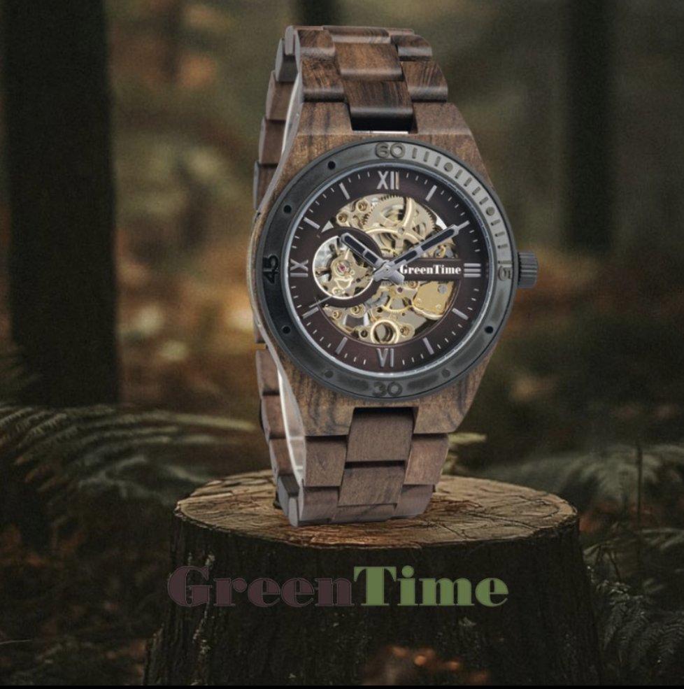 GreenTime 木製機械式時計