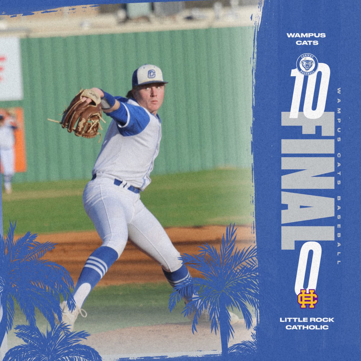 Conway Wampus Cat Baseball Booster Club (@conwaybsbl) on Twitter photo Cats (19-0, 11-0) keep it rolling with a 10-0 win over Catholic.
<a href="/Cartercrow24/">Carter Crow</a> 2-3, HR, 5 RBI, 2 R
<a href="/CoverShaun26/">Shaun Cover</a> 3-3, HR, 2B
<a href="/Odavport10/">Owen Davenport</a> 2ip, 2h, 0r, 6k Cats (19-0, 11-0) keep it rolling with a 10-0 win over Catholic.
<a href="/Cartercrow24/">Carter Crow</a> 2-3, HR, 5 RBI, 2 R
<a href="/CoverShaun26/">Shaun Cover</a> 3-3, HR, 2B
<a href="/Odavport10/">Owen Davenport</a> 2ip, 2h, 0r, 6k