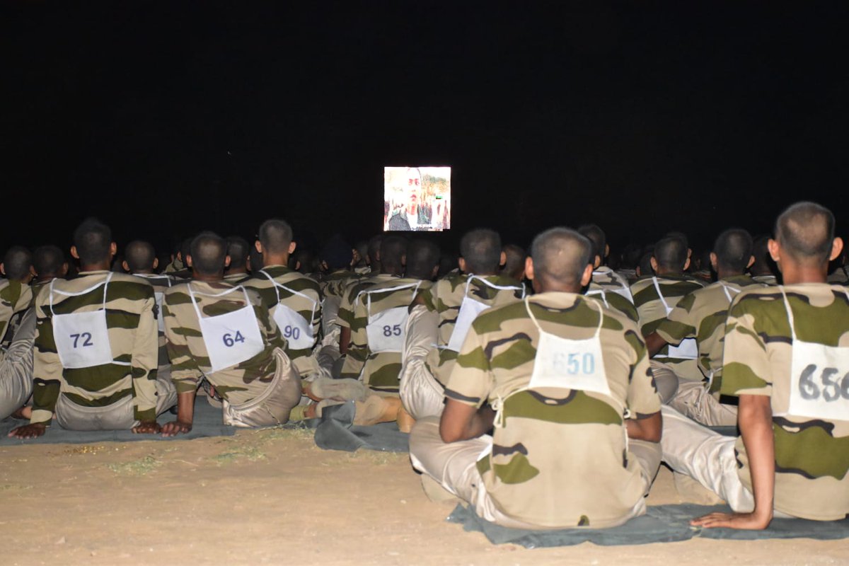 CISFTraining's tweet image. As part of our efforts to ensure holistic development and stress relief, trainees enjoyed this week&apos;s movie session on 19.04.2025 at MPRTC Behror. A perfect blend of learning and leisure! 🎬🍿 #MovieSession #cisftraining #Relaxation #Fun #Teamwork #MPRTCBehror @CISFHQrs