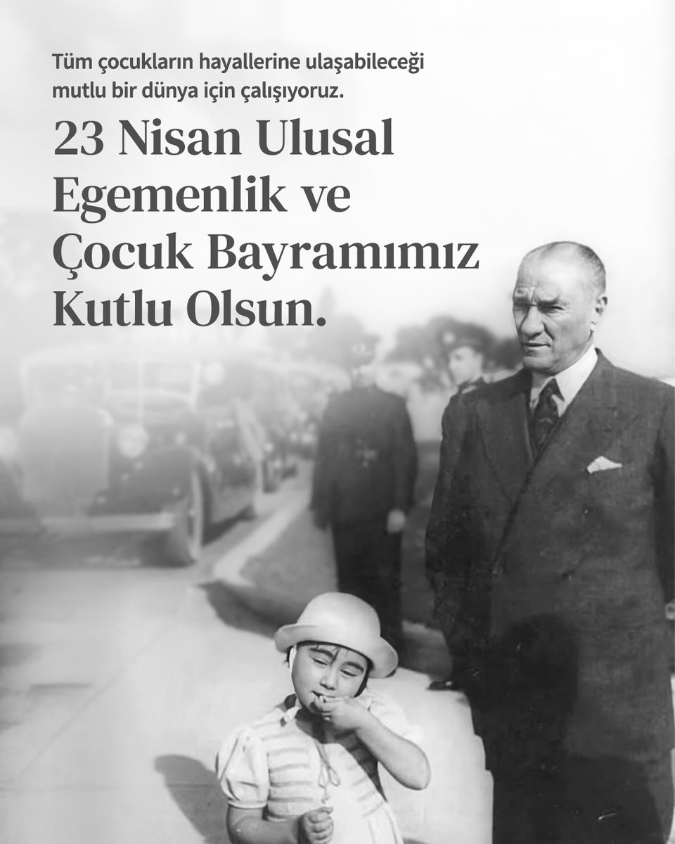 23 Nisan Ulusal Egemenlik ve Çocuk Bayramımız kutlu olsun.
