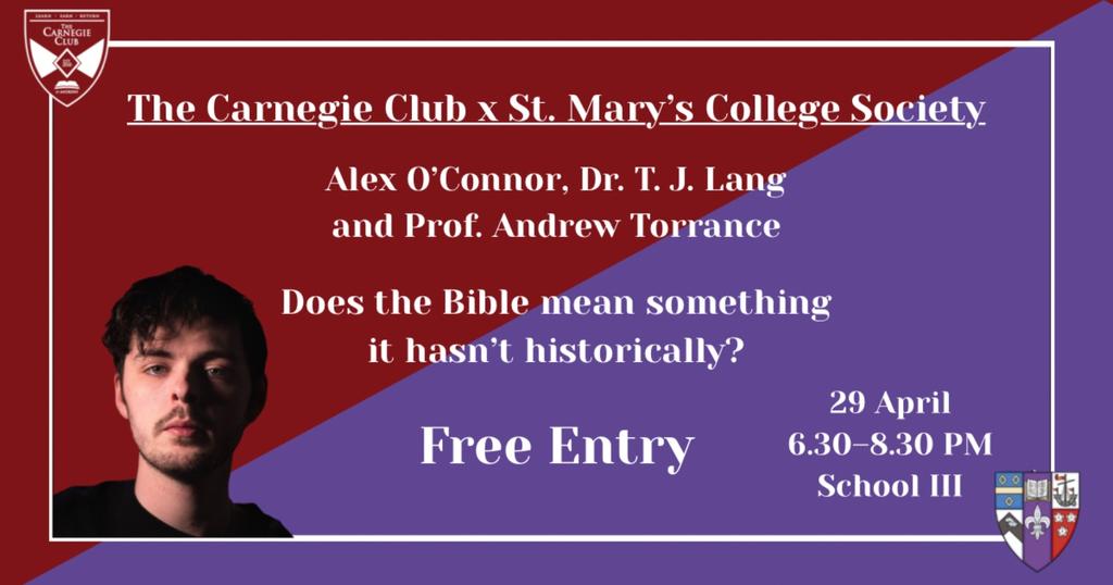 LogosInst's tweet image. Looking forward to this conversation with Alex O&apos;Connor @CosmicSkeptic and TJ Lang @divinitysta next Tuesday: fixr.co/event/carnegie…