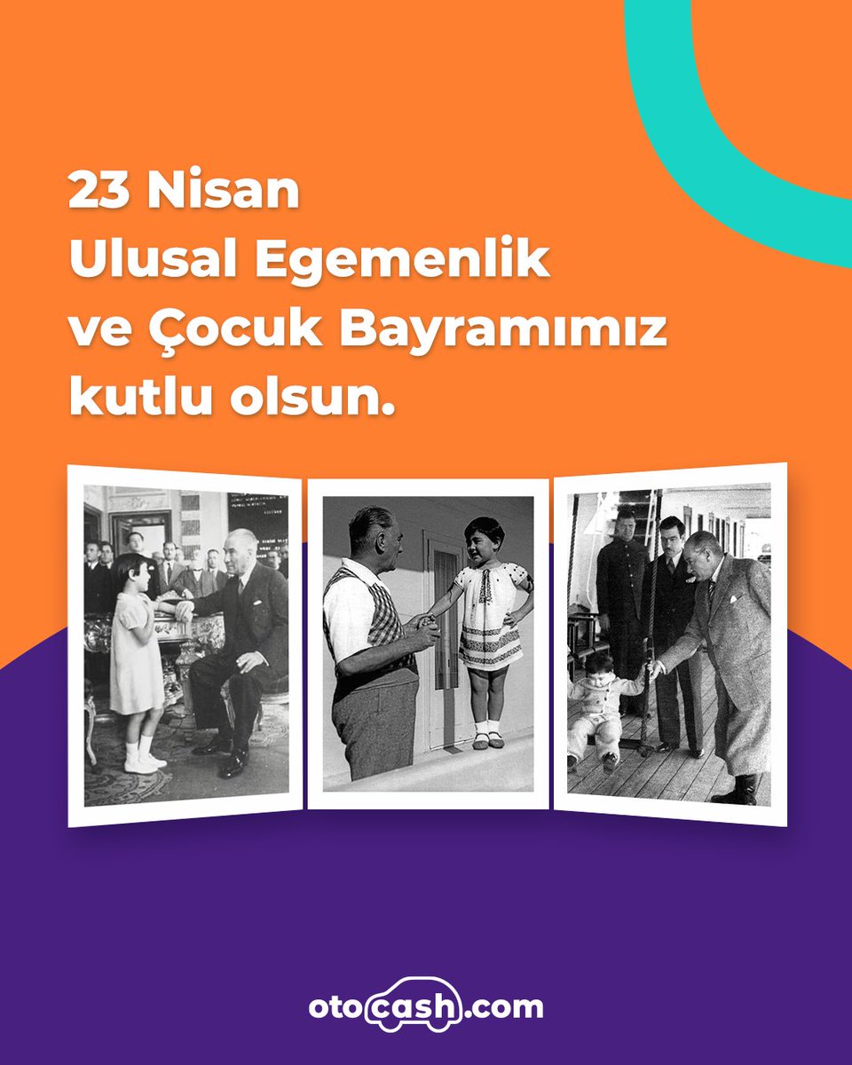 otocashcom's tweet photo. Ulu Önder Mustafa Kemal Atatürk’ün tüm çocuklara armağan ettiği 23 Nisan Ulusal Egemenlik ve Çocuk Bayramımızın 105. yılı kutlu olsun. #23Nisan https://t.co/qHn3lgqsm2